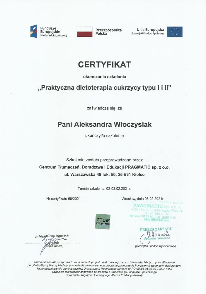 certyfikat aleksandra wloczysiak 3